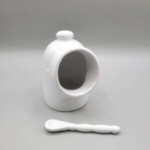 Norpro Salt Pig and Spoon Open Mouth Salt Cellar Kitchen Counter